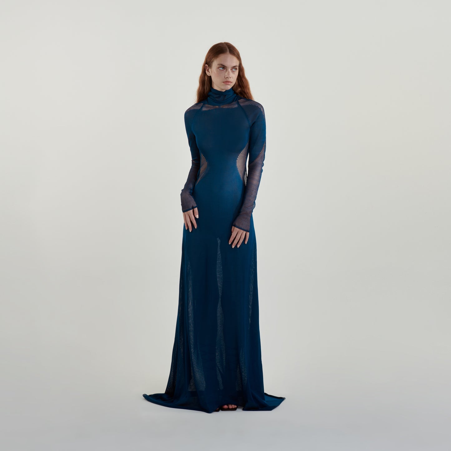 Mystic Empress Dress in cobalt | Lara Chamandi