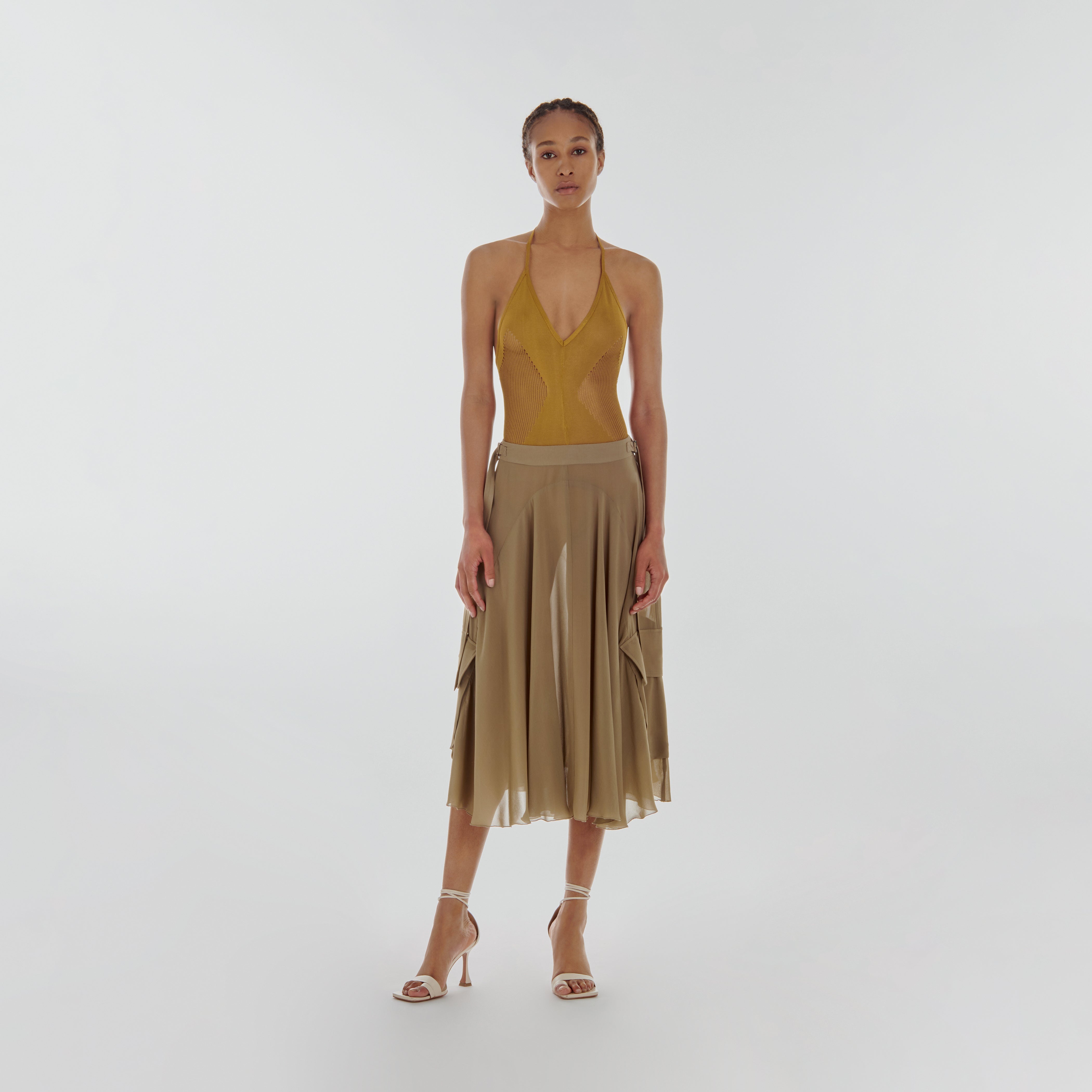 Selene Skirt in moss | Lara Chamandi